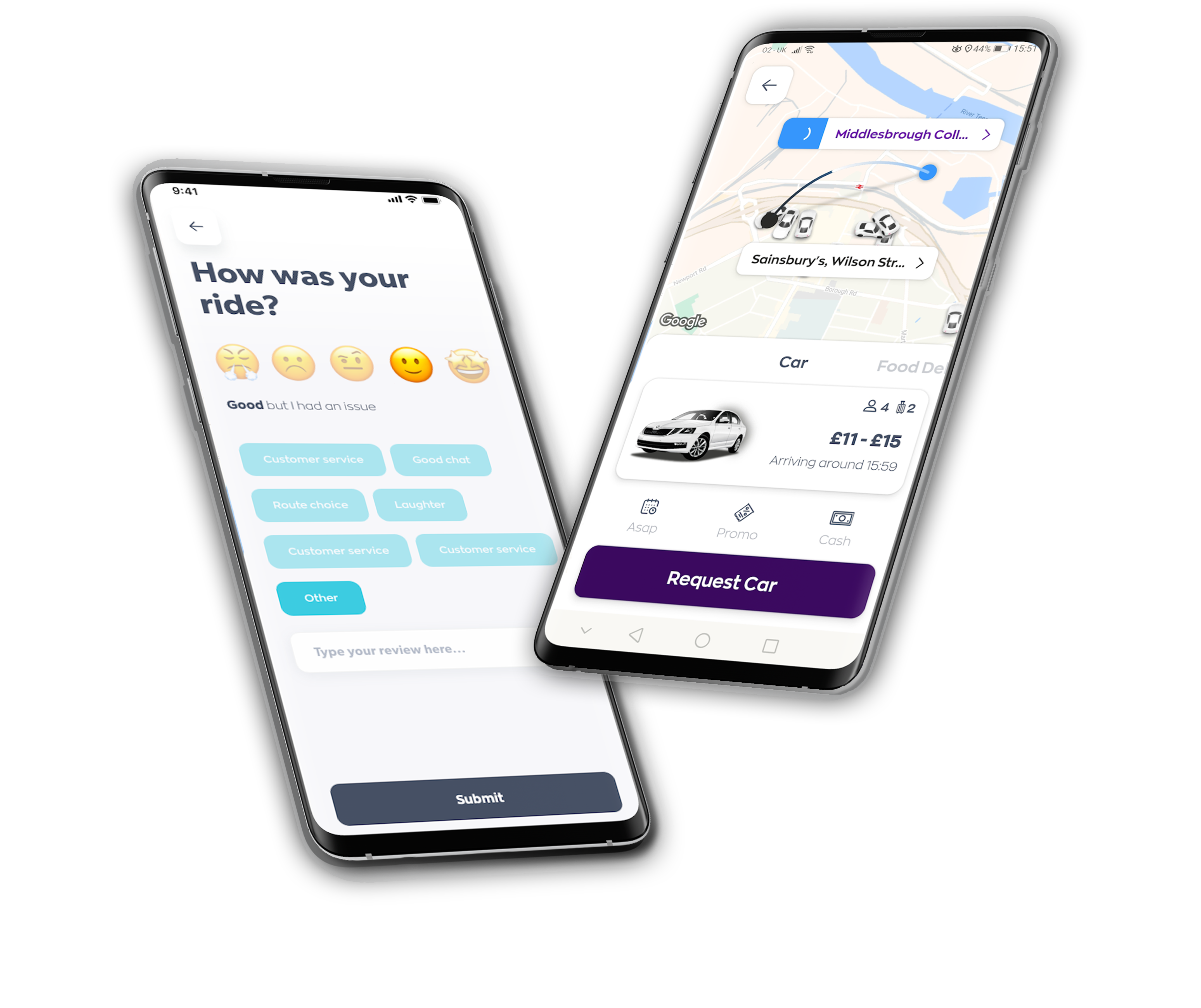 Bronte taxis mobile app